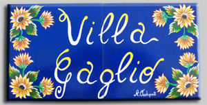 ceramiche di Angela Occhipinti - targa per villa